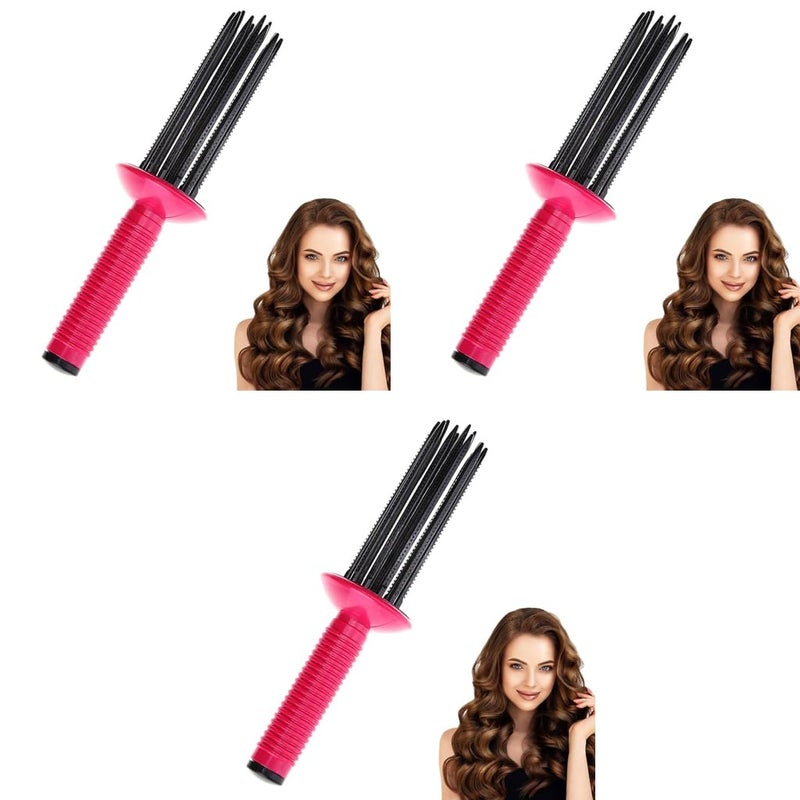 M'AYCREATE ® Curly Hair Styler Tool for Hair Dryer, Hair Rollers for Curling, Air Volume Curl Roll Comb, Curl Rolling Comb, Styling Tool 3 PCS - Image 1