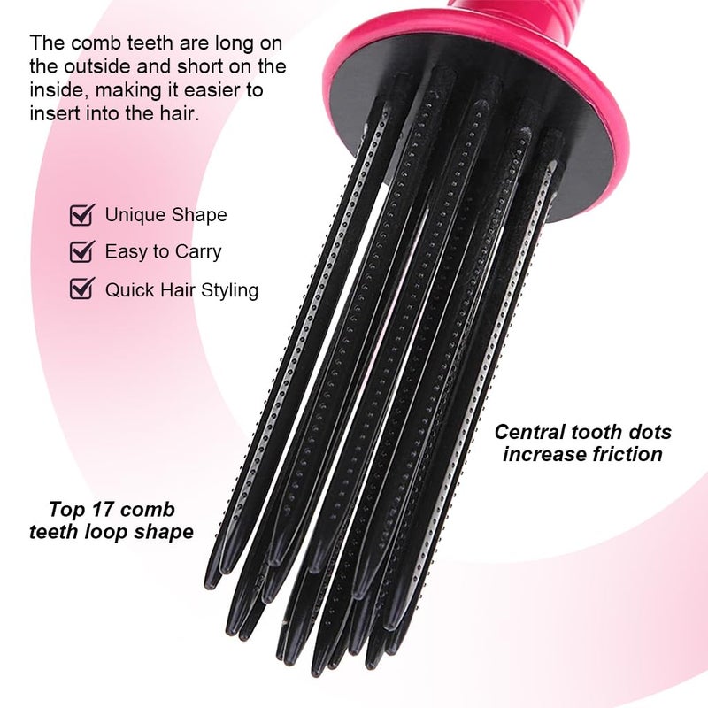 M'AYCREATE ® Curly Hair Styler Tool for Hair Dryer, Hair Rollers for Curling, Air Volume Curl Roll Comb, Curl Rolling Comb, Styling Tool 3 PCS - Image 4