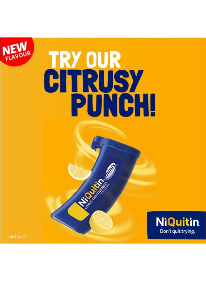 NiQuitin 4mg Minis Citrus Lozenges - Citrus Flavour (3 x Pack of 20 Minis Nicotine Lozenges) - Smoking Craving Relief in Just 3 Minutes* - On The Go Oral Stop Smoking Aid - Pocket Sized Containers. - Image 4