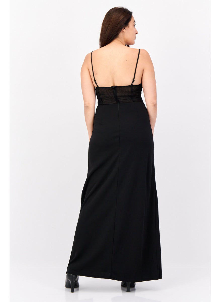 Lulus Women Solid Maxi Dress, Black  - Image 4
