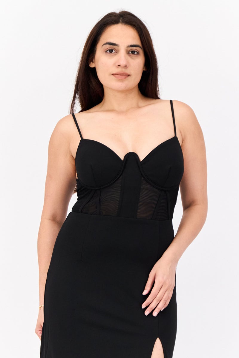 Lulus Women Solid Maxi Dress, Black - Image 4