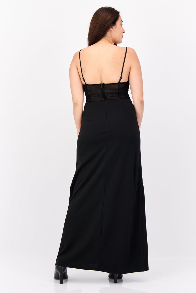 Lulus Women Solid Maxi Dress, Black - Image 2