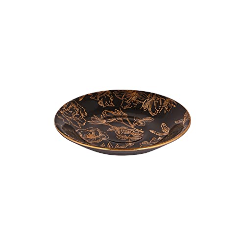 LVOOK CTPL Cup-6,Saucer-6,Riva,Black Uber Series :UB1731 Bone China Tea & Coffee Cup with Saucer Set 160ml (6 Cups & 6 Saucers) - Image 2