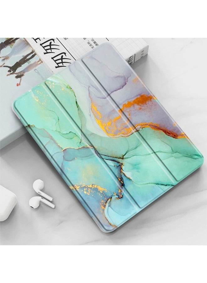 هالامودو غطاء لآي باد 10.2 بوصة مع نمط الرخام الأخضر - Image 1