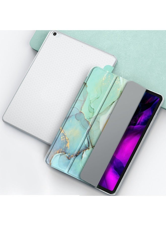 هالامودو غطاء لآي باد 10.2 بوصة مع نمط الرخام الأخضر - Image 3