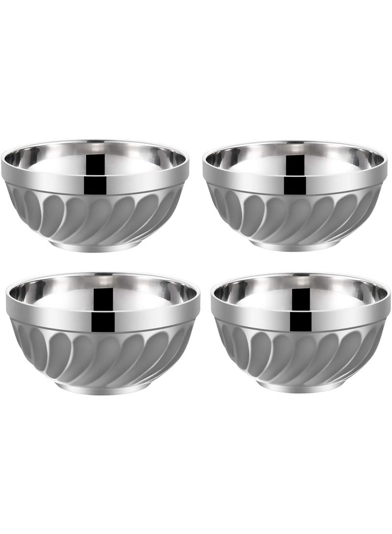 هومستر 10 قطع مجموعة وجبات من الستانلس ستيل المزدوج - معزول ضد الحرارة للكبار والأطفال، وعاء أرز وحساء - Image 5