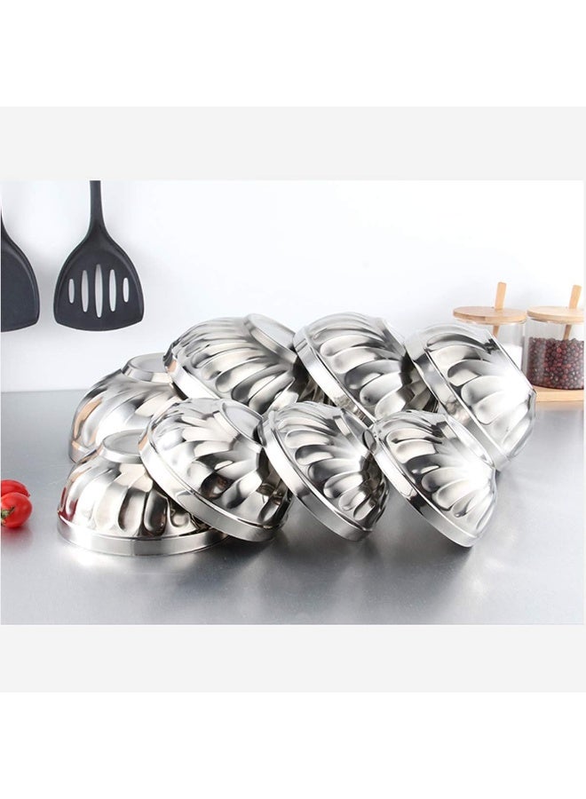 هومستر 10 قطع مجموعة وجبات من الستانلس ستيل المزدوج - معزول ضد الحرارة للكبار والأطفال، وعاء أرز وحساء - Image 3