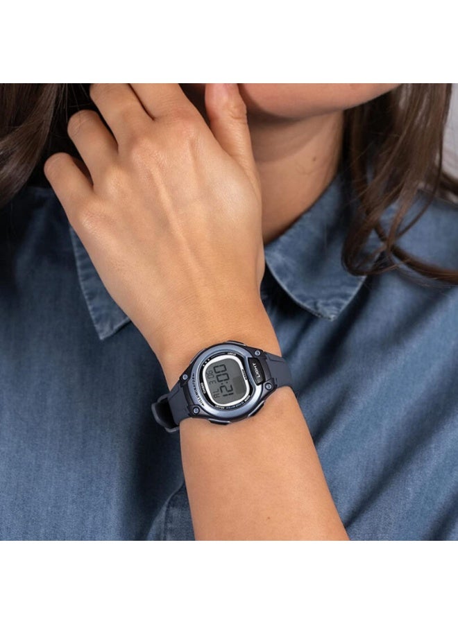 كاسيو ساعة كاسيو LW-203-2AV الرقمية للنساء – حزام ريزين أزرق مع عداد خطوات وإضاءة LED - Image 5