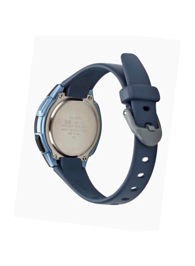 كاسيو ساعة كاسيو LW-203-2AV الرقمية للنساء – حزام ريزين أزرق مع عداد خطوات وإضاءة LED - Image 3