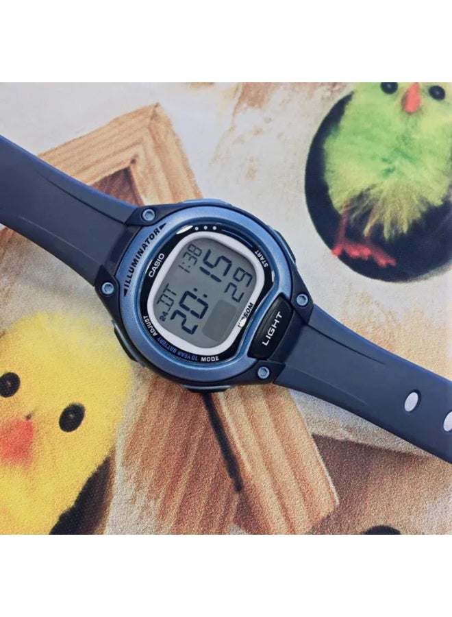 كاسيو ساعة كاسيو LW-203-2AV الرقمية للنساء – حزام ريزين أزرق مع عداد خطوات وإضاءة LED - Image 2