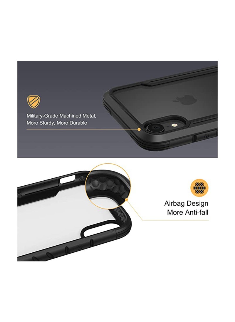 SYOSI - Full-Body Protective Bumper Case, for iPhone XR Case Clear 6.1 inch, for iPhone XR Cases Thin with Silicone Durable, Transparent Hard Back, Heavy Duty Shockproof Protective Cover for Men - Image 1