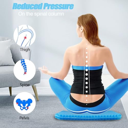 SAJANI Seat Cushion, Silicone Rubber Seat Pillow, Gel Orthopedic Seat Cushion with Non Slip Cover, Gel Silicon Pad for Car, Office Chair, Wheelchair (Rectangular) - Image 5
