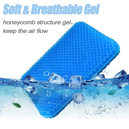 SAJANI Seat Cushion, Silicone Rubber Seat Pillow, Gel Orthopedic Seat Cushion with Non Slip Cover, Gel Silicon Pad for Car, Office Chair, Wheelchair (Rectangular) - Image 3