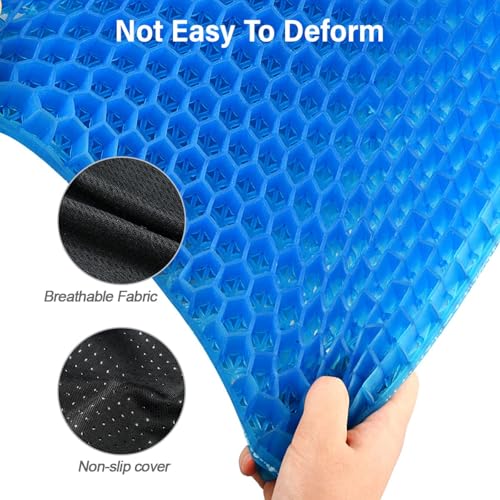 SAJANI Seat Cushion, Silicone Rubber Seat Pillow, Gel Orthopedic Seat Cushion with Non Slip Cover, Gel Silicon Pad for Car, Office Chair, Wheelchair (Rectangular) - Image 2