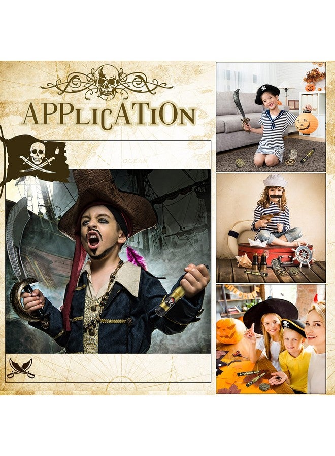 Gejoy 2 Pcs Pirate Telescope And Pirate Compass For Kids Adults Retro Mini Plastic Pirate Toy For Pirate Theme Party Halloween Cosplay Supplies - Image 4