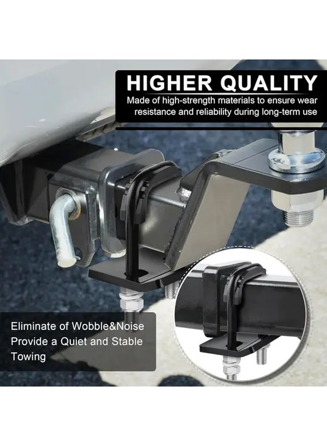 Black Heavy Duty Hitch Tightener Clamp Anti Rattle Stabilizer 1 25 And 2 Inch - Image 4
