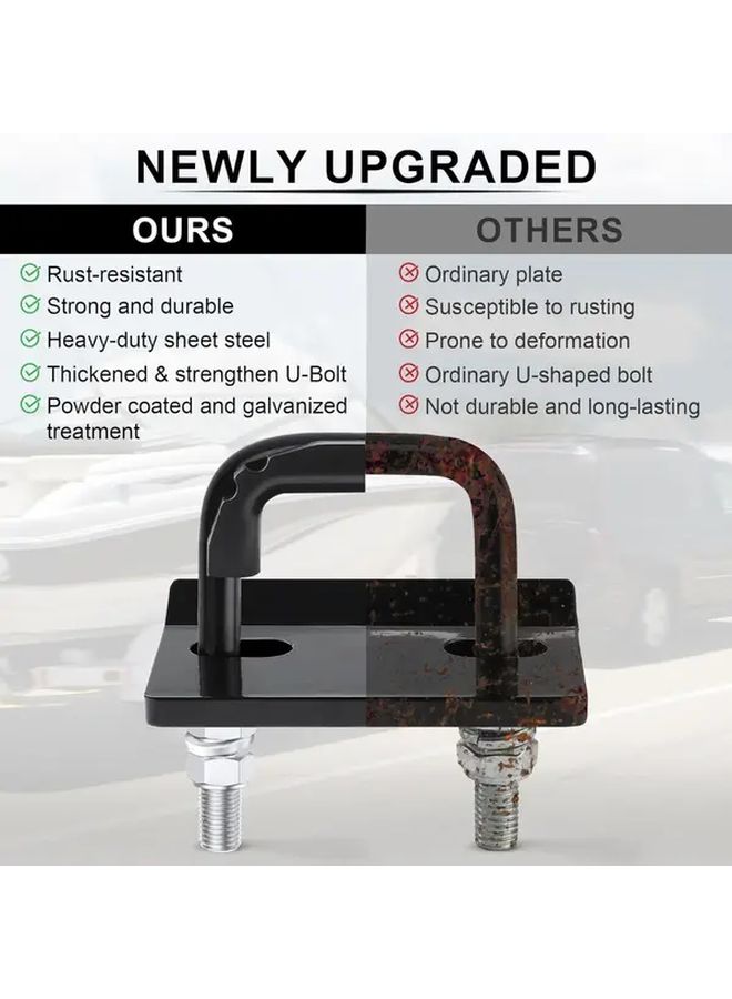 Black Heavy Duty Hitch Tightener Clamp Anti Rattle Stabilizer 1 25 And 2 Inch - Image 5