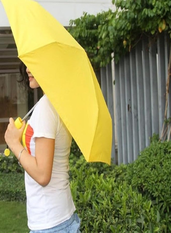 DEEMPU Folding Portable Banana Shaped Rain Umbrella with Plastic Cap Cover UV Protector for Outdoor - Image 4