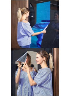 ShebSheb Self-Adhesive Mirror Films, Flexible Mirror Sheet,Cuttable Mirror Wall Sticker for Wall Door Bathroom Bedroom Home  - Image 2