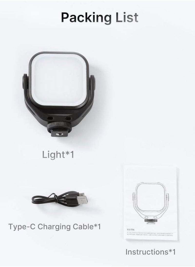 Y&D - LED Camera Light, Two-color Light Panel with U Stand, CRI95+ Photography Lighting, Soft Cold Shoe Mini Rechargeable 2000mAh Vlog DSLR Fill for Sony, Canon and GoPro - Image 1