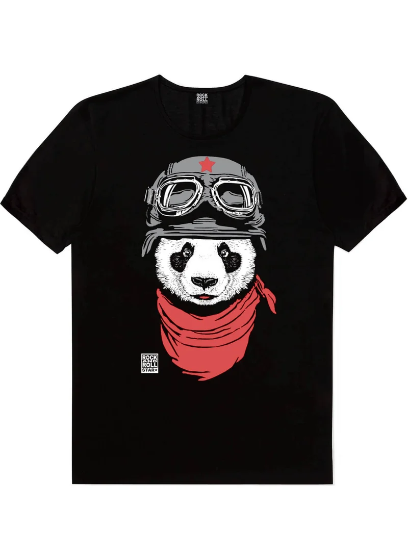 روك اند رول Panda with Bandana, Panda on Saturn Men's 2-Piece Eco Pack T-Shirt