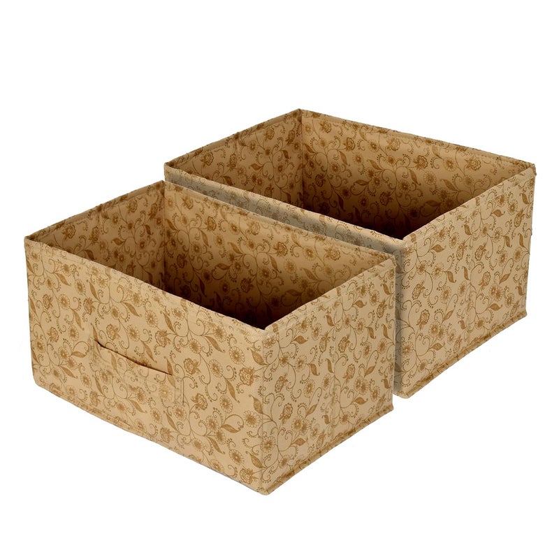 Kuber Industries 2Drawer Storage and Cloth Organizer Beige Standard 1141 x 1653 x 866 inches - Image 1
