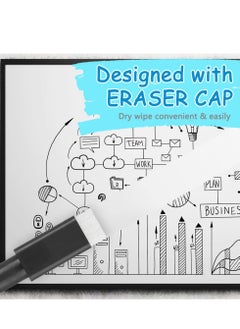 Excefore Whiteboard Markers - 20pcs Magnetic Dry Erase Pens with Eraser Cap - Fine Tip Whiteboard Pens for Kids - Convenient & Quick to Use - Ideal for School & Office (Black)  - Image 4