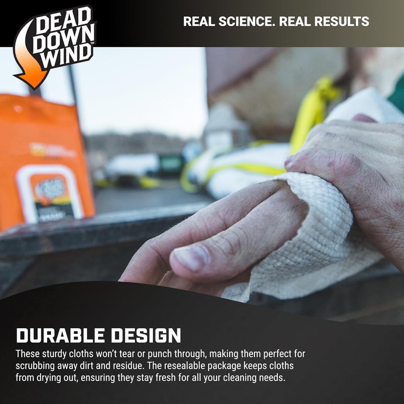 dead down wind منشفة غسيل متينة مع غطاء قابل للإغلاق (25 قطعة) - ورقة لإزالة الروائح - مزيلات روائح الصيد المتينة - معدات صيد متقدمة - Image 5