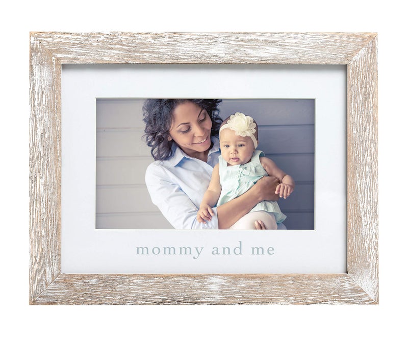 Pearhead Mommy and Me Rustic Keepsake Picture Frame New Mom and Expecting Mom Accessory GenderNeutral Nursery Dcor Distressed Photo Frame 1 Count Pack of 1