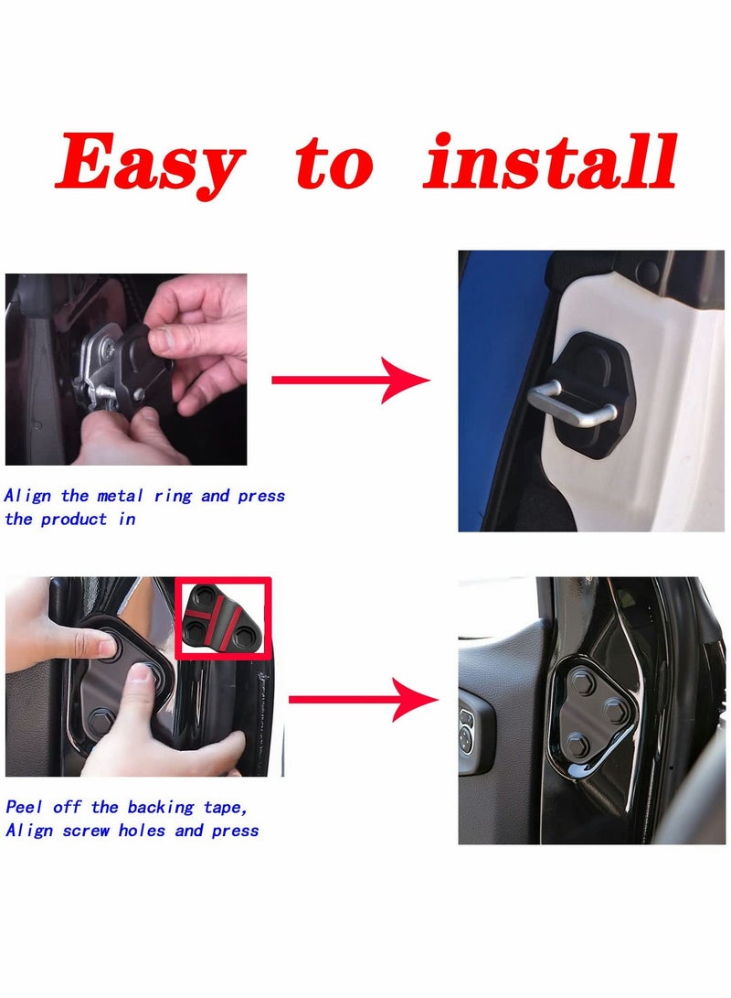 SOLARAE Door Lock Cover Accessories for Jeep JL, Set of 8 - Image 4