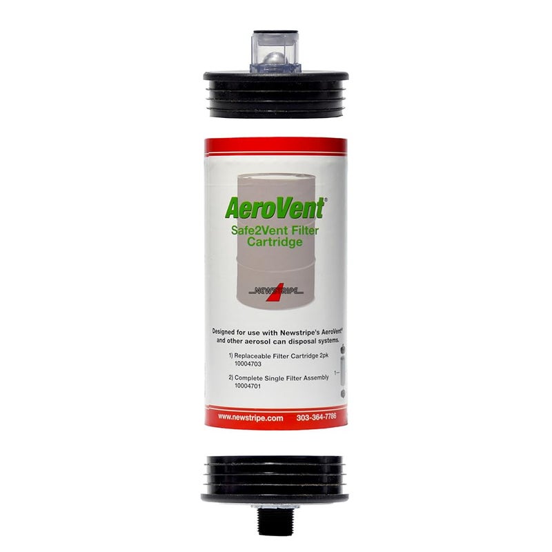 Newstripe AeroVent Safe2Vent Single Filter Assembly Part 10004701 Fits SingleCan Systems Reusable Top Base Filter Cartridge VizaBall Indicator Compliant in All 50 States Made in USA - Image 2