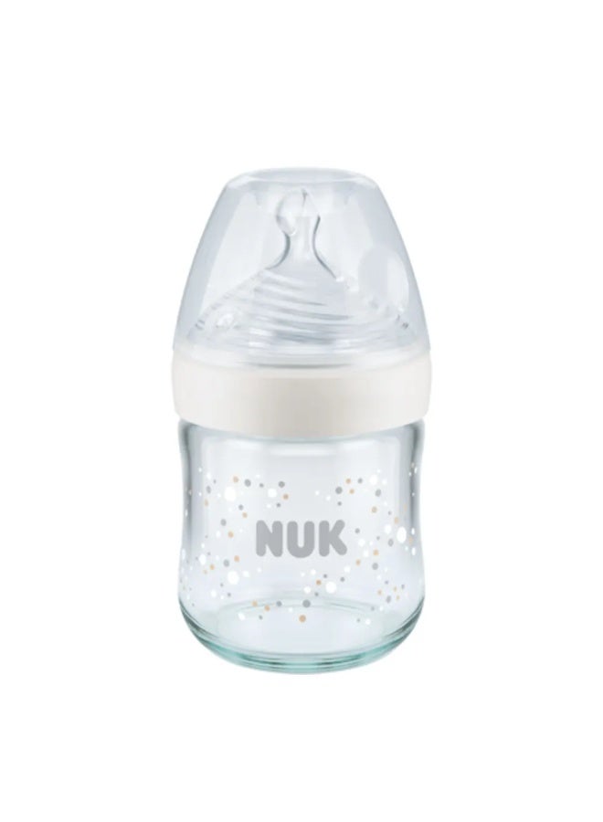 NUK Nature Sense baby Glass Bottle with Temperature Control 120ml Size S - Image 2