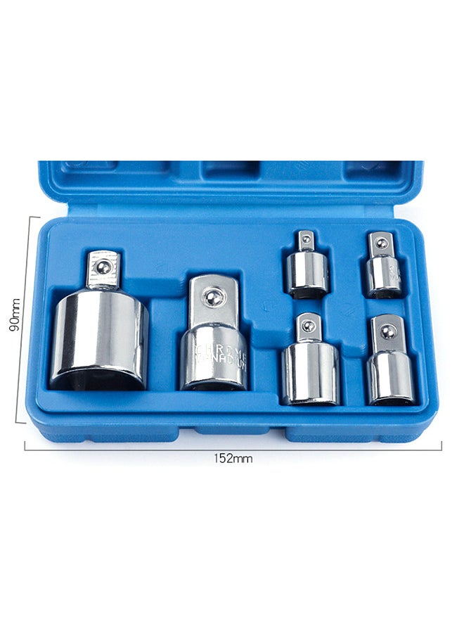 6Pcs Set Conversion Sleeve Impact Socket Converter Universal Joint Socket Adapter Impact Driver Conversions Impact Socket Adapter Jointer Ratchet Steel To Rotate Square Steel Socket Set