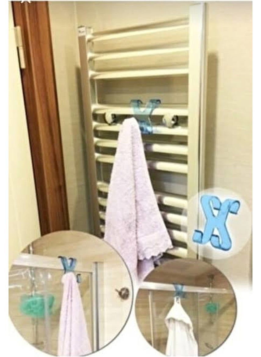 Hane216 - Towel Rail and Shower Cabin Hanger 2 Pieces - Image 1