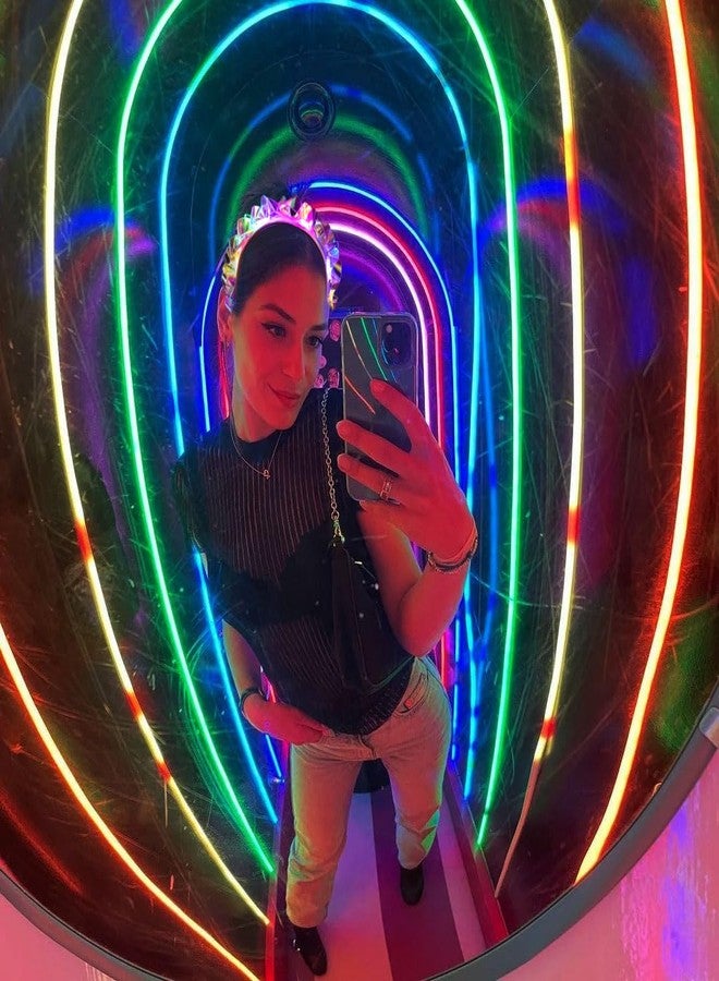 Jeffan 1PCS Light Up Headbands LED Flash Glowing Hair Band Laser Hair Hoop Tiara Luminous Headbands Party Costume Hair Accessories for Women and Girls - Image 3
