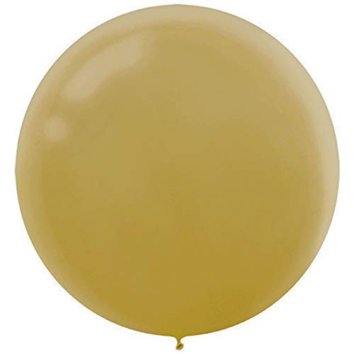 Amscan Gold Pearlized Latex Balloons - 24" (Pack Of 4) - Stunning & Long-Lasting For Parties, Events, & Celebrations - Image 1