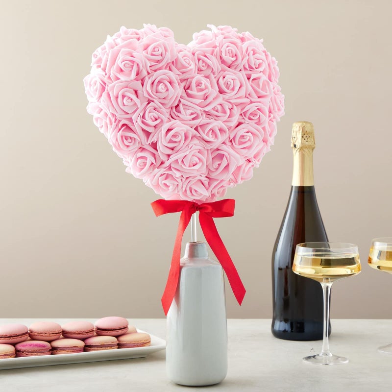 Bright Creations Artificial Flowers Foam Rose Heads - 3 x 1.2 in, Mixed Pink Shades, 100 Pack - Foam Roses for Flower Wall & Garland Backdrops, Wedding & Bridal Shower Decor - Image 3