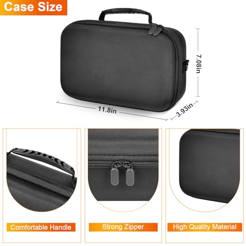 ANKHOH Case for JBL Charge 6 Portable Bluetooth Speaker, Waterproof Speaker Case with Adjustable Shoulder Strap, Hard Travel Storage Holder with Internal Pockets for Charging Accessories (Box Only) (Black) - Image 4
