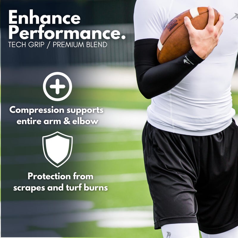 CompressionZ Compression Arm Sleeves For Kids - Cooling  Football  Basketball  Golf  Uv Sun - Image 2