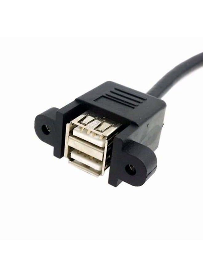 ANRANK 50cm Dual USB 2.0 Type A Female to Motherboard 9Pin Header Cable Adapter with Screw Panel for Computer, Tablet, Printer, Barcode Scanner, Car, Camera, Android Smartphone - Image 3