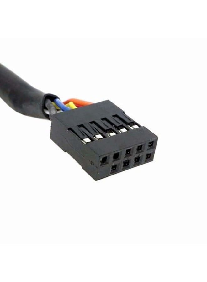 ANRANK 50cm Dual USB 2.0 Type A Female to Motherboard 9Pin Header Cable Adapter with Screw Panel for Computer, Tablet, Printer, Barcode Scanner, Car, Camera, Android Smartphone - Image 4