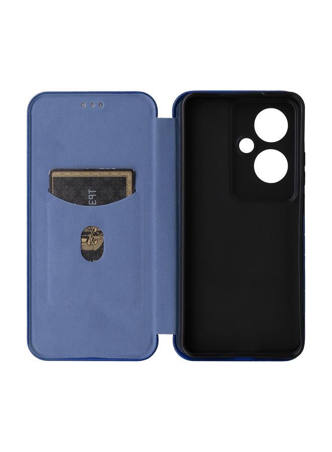 اس-توب جراب هاتف OPPO Reno11 F 5G مصنوع من ألياف الكربون وجلد قابل للطي - Image 4