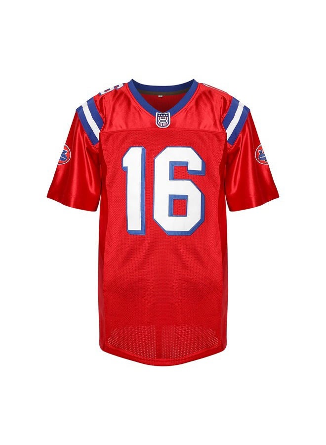 villa Shane Falco Jersey #16 The Replacements Movie Football Jersey Men Red (16 Red, Large) - Image 2