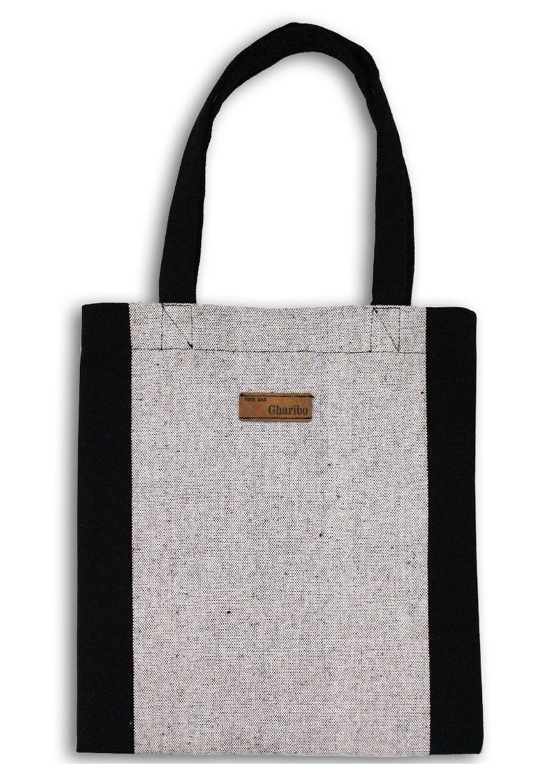 Gharibo Bags - casual printed linen tote bag - Image 1
