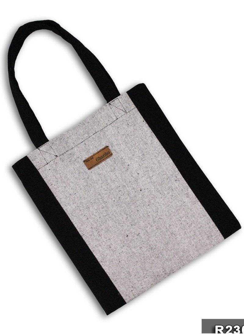 Gharibo Bags - casual printed linen tote bag - Image 1