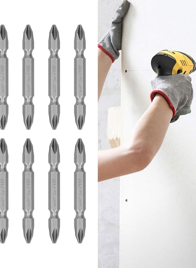 GGOOT Dual Head Screwdriver Bit  Screwdriver Bit Set, 10Pcs Magnetic Dual-Head Cross Electric Hand Tool, S1/4 Hardware 65mm  - Image 5