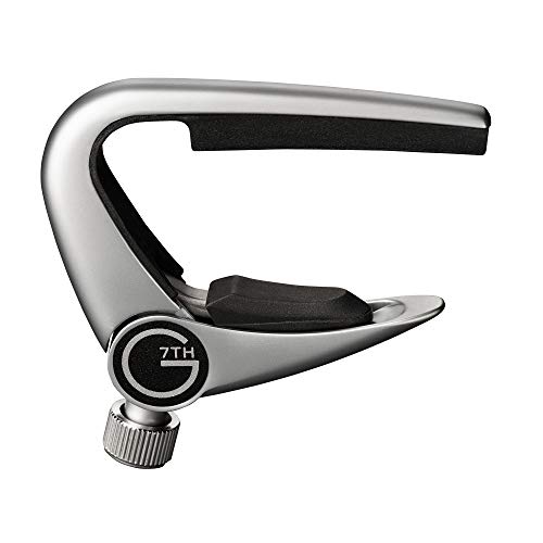 G7th Newport Guitar Capo - String Partial Silver - 53mm Lightweight & Low Profile - Easy Flip Lever with Fine-Tune Adjustment - Unlock Open Tunings, Perfect for 5 String Acoustic and Electric Guitars - Image 2