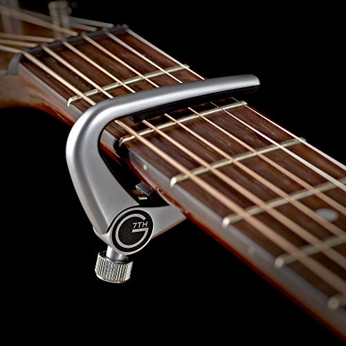 G7th Newport Guitar Capo - String Partial Silver - 53mm Lightweight & Low Profile - Easy Flip Lever with Fine-Tune Adjustment - Unlock Open Tunings, Perfect for 5 String Acoustic and Electric Guitars - Image 4