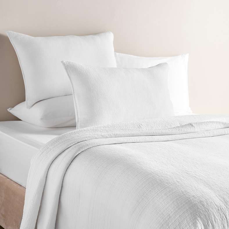 Pan Home طقم غطاء سرير مبطن 220x240 سم - أبيض