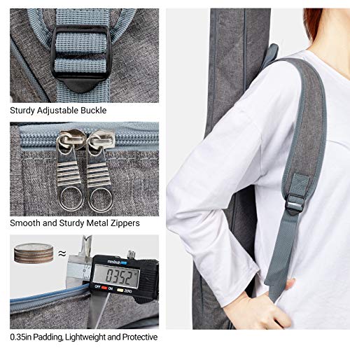 CAHAYA Electric Guitar Bag Padded Electric Guitar Gig Bag Case 0.35in Padding Dual Adjustable Shoulder Strap Electric Guitar Case CY0175 - Image 5